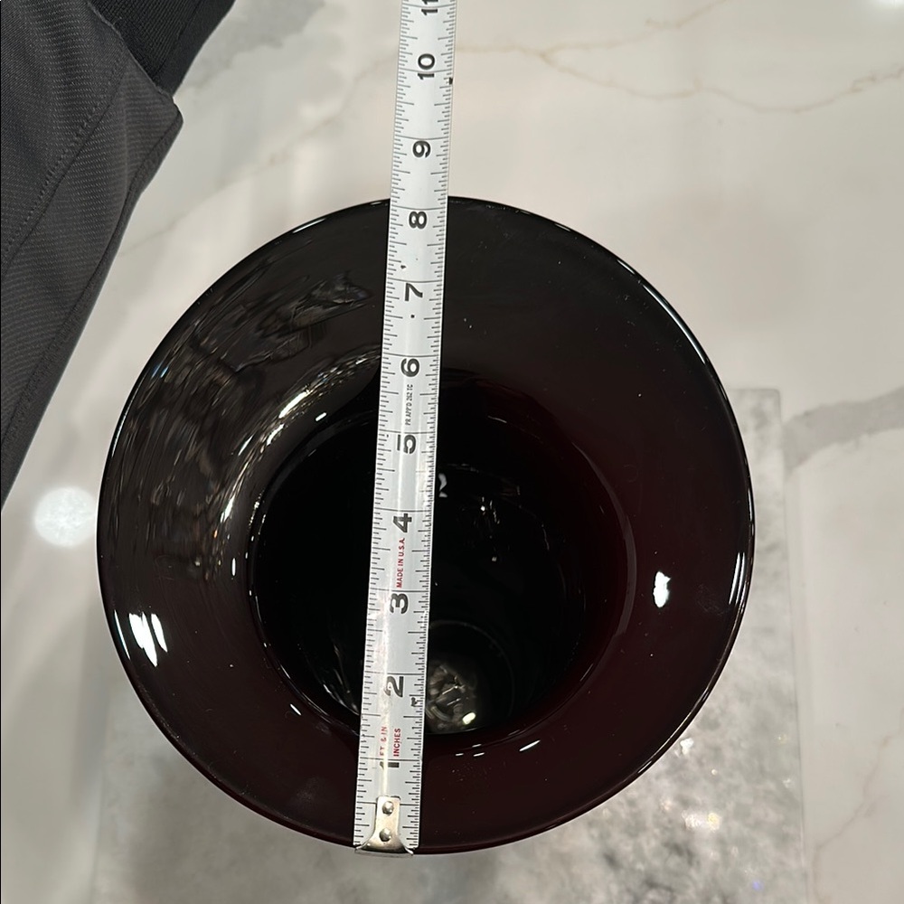 RARE FLARE VASE Elegant Dark Red 10’H 8.25” Flare - Picture 6 of 10